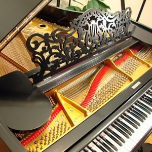 1908 Steinway B Grand Piano Ebony Victorian Style Restored